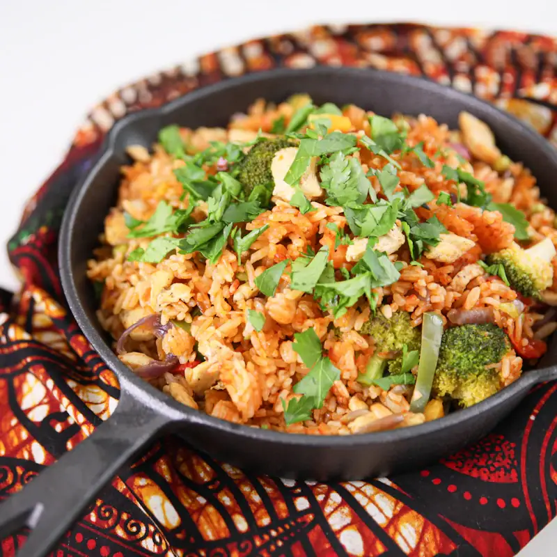 Riz gras au poulet